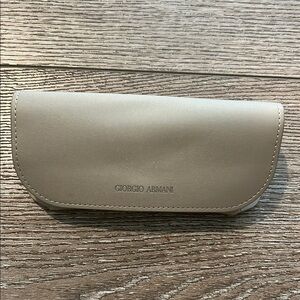 Giorgio Armani Tan Eye Glasses Case Holder